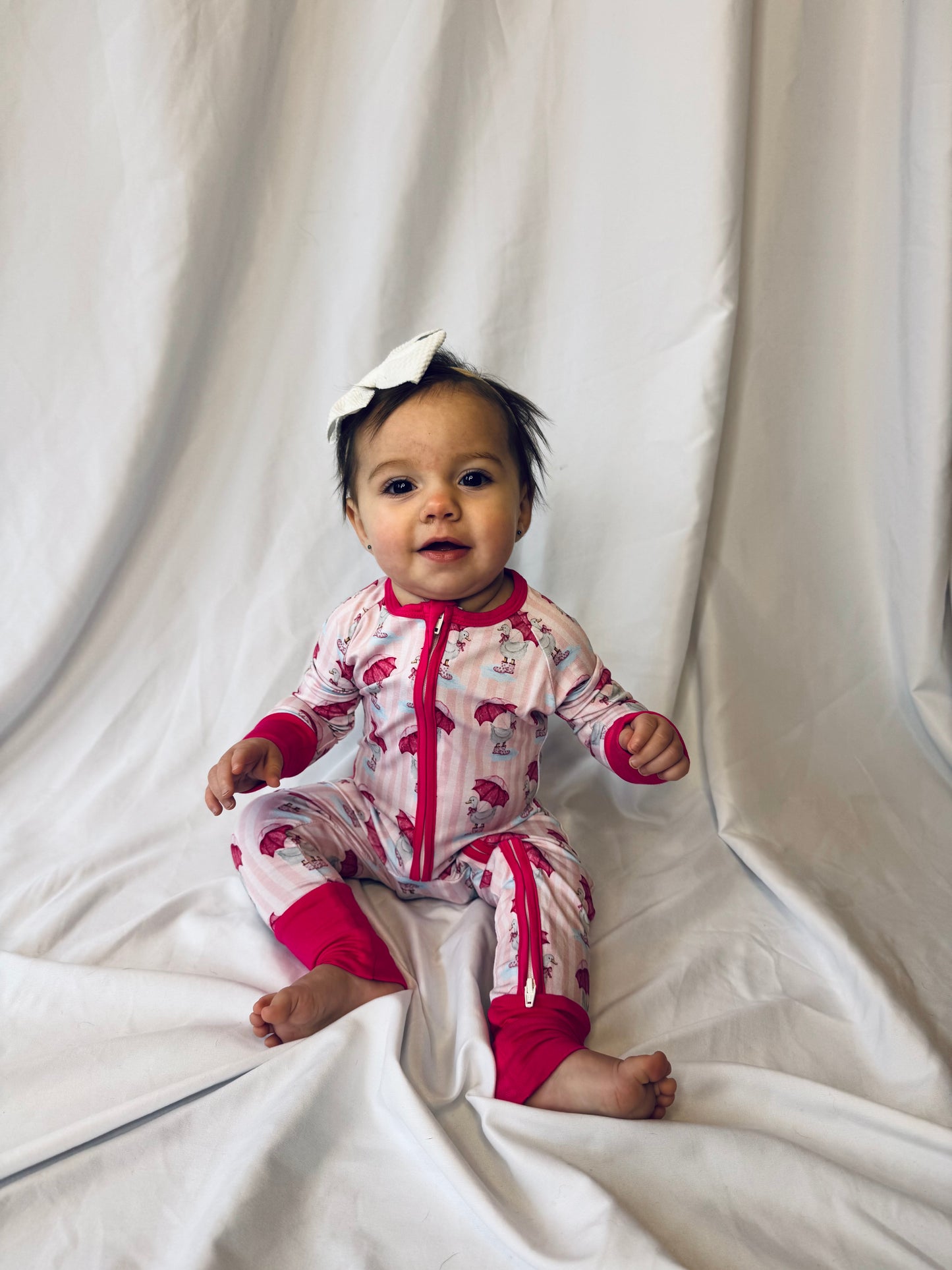 Pink Puddle Duck Footies