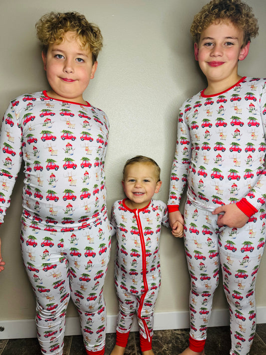 Merry Little Roadster – 2-Piece Kids Pajama Set