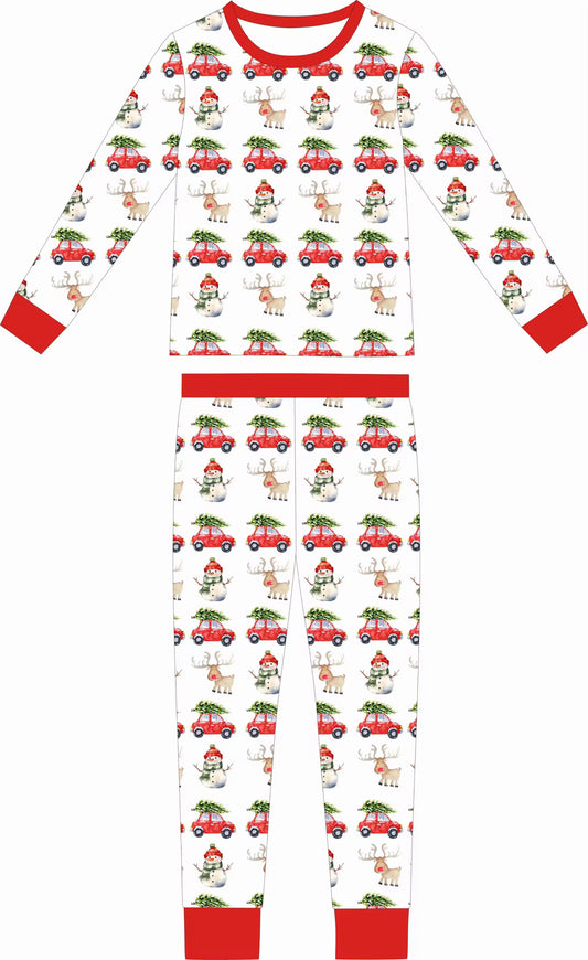 PRE SALE Merry Little Roadster – 2-Piece Kids Pajama Set