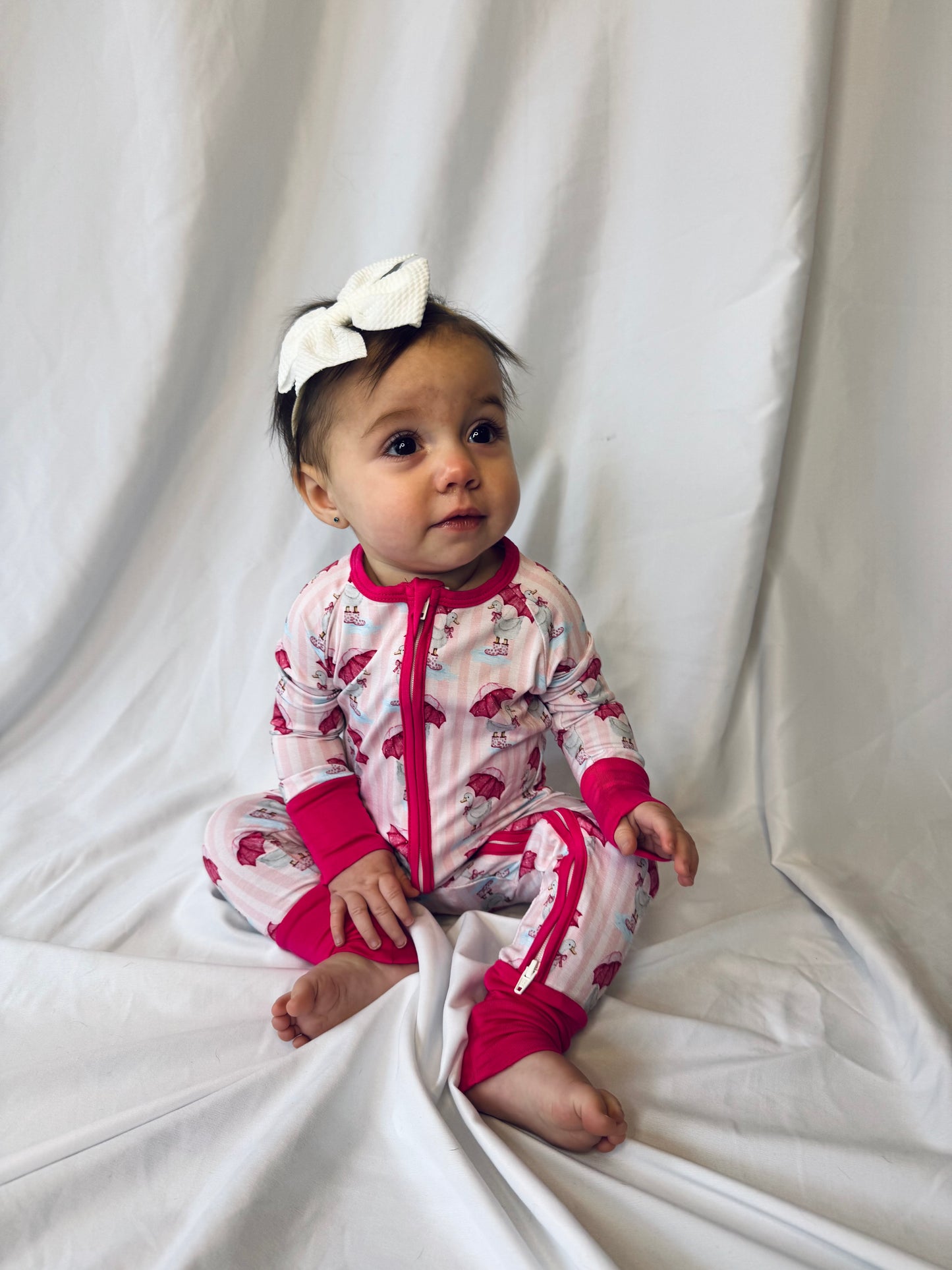 Pink Puddle Duck Footies